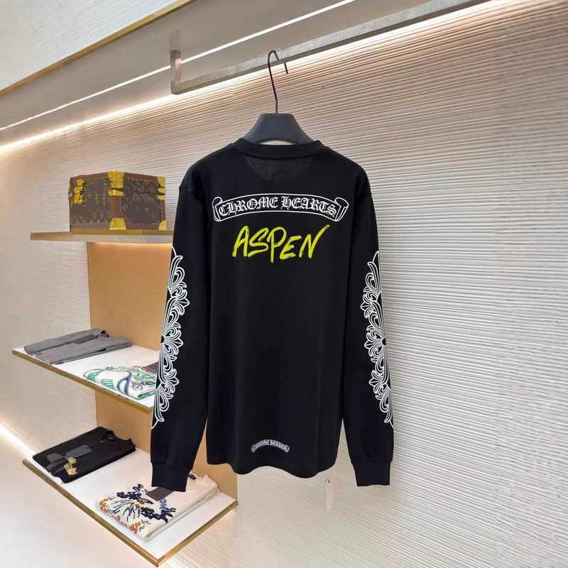 Men's T-Shirts Designer high-quality original label CH-Matty Boy collaboration black and white long sleeve T-shirt HO2H