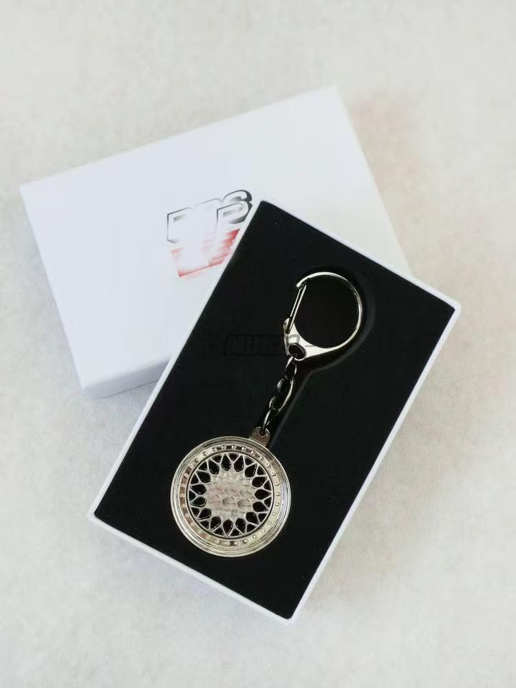25FW BBS RS RIM Keychain Car wheel hub metal keychains pendant with Box