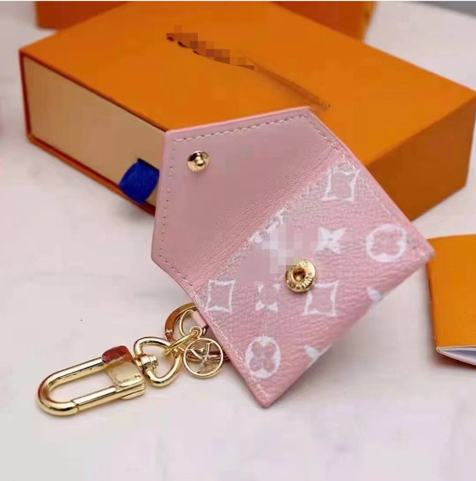 10A Womens card holder small zippy wallets key coin purse Brown flower poke keychain Genuine Leather mens Designer wallet Coin Purses Key pouch Card