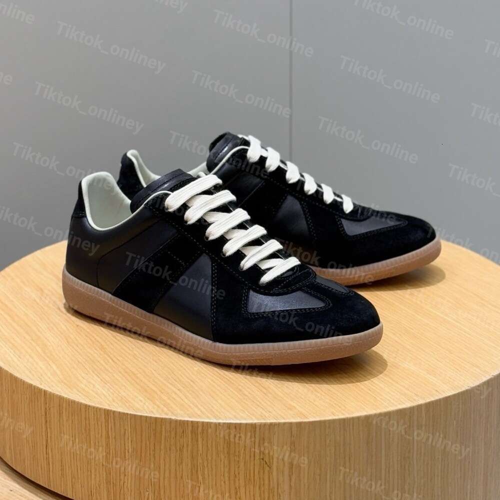 Designer gats German Army Trainer gat sneakers maison shoes MM6 replicas paint painter splatters Grey White Black Nude Nutmeg 35-46