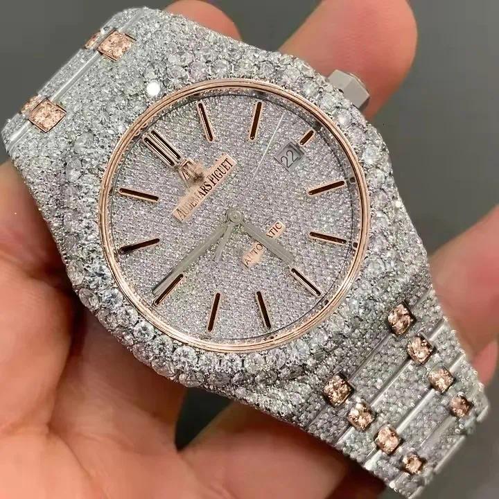 Moissanite Dia Studded Iced Out Hip Hop Buss Down Watch, Stylish wristwatch, Men's Women's Watches Fast home deliveryHigh-quality quartz w