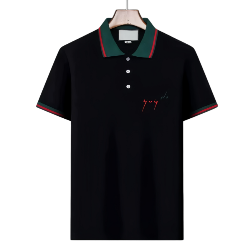 designer gg Polo Men's T-Shirts Short Sleeve polos shirt High Quality letter printing pattern clothes clothing tee black and white Man Tees T s