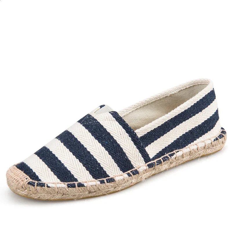 Mens Espadrilles Men Patchwork Slip on Summer Shoes Loafers Breathable Canvas Shoe Jute Wrapped Women Shoes Unisex 260415
