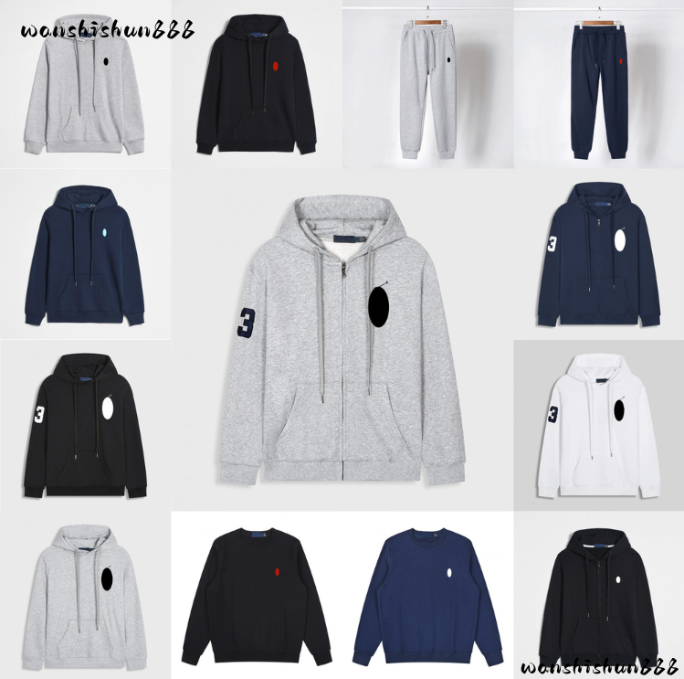 Hot Sale Polo Hoodie Mens Hoodies Polos Designer Hoodie Clothing Polos Tracksuit Set Pullover Cotton Long Sleeve Casual Zip Up Sweatshirt Oversizes