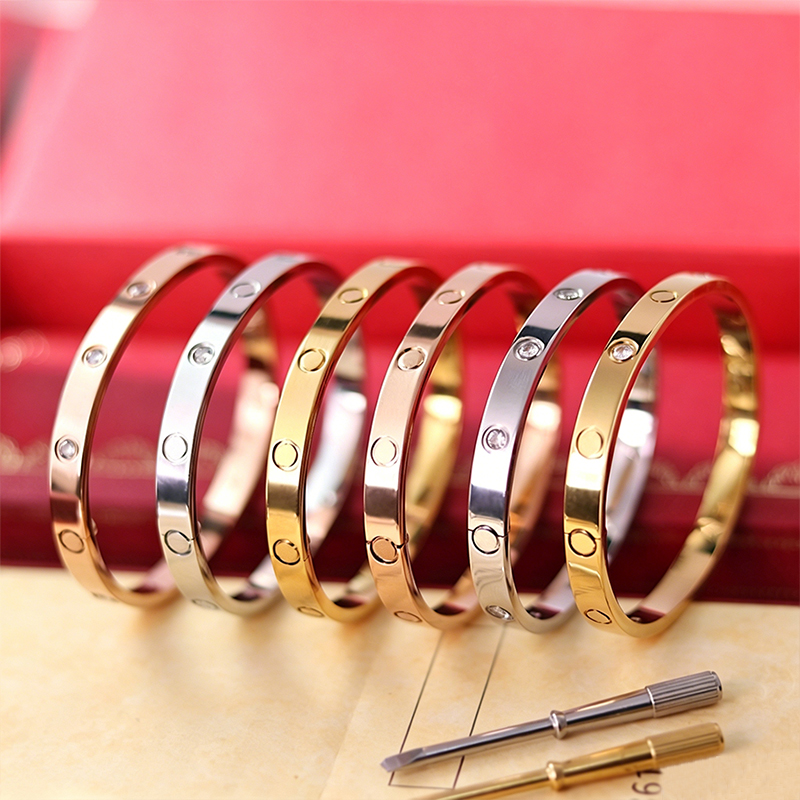 New Brand Bracelet Luxury Jewelry Fifth Generation 6mm Sixth Generation 4mm Screwdriver Stainless Steel High Quality 18k Gold Couple Style Design