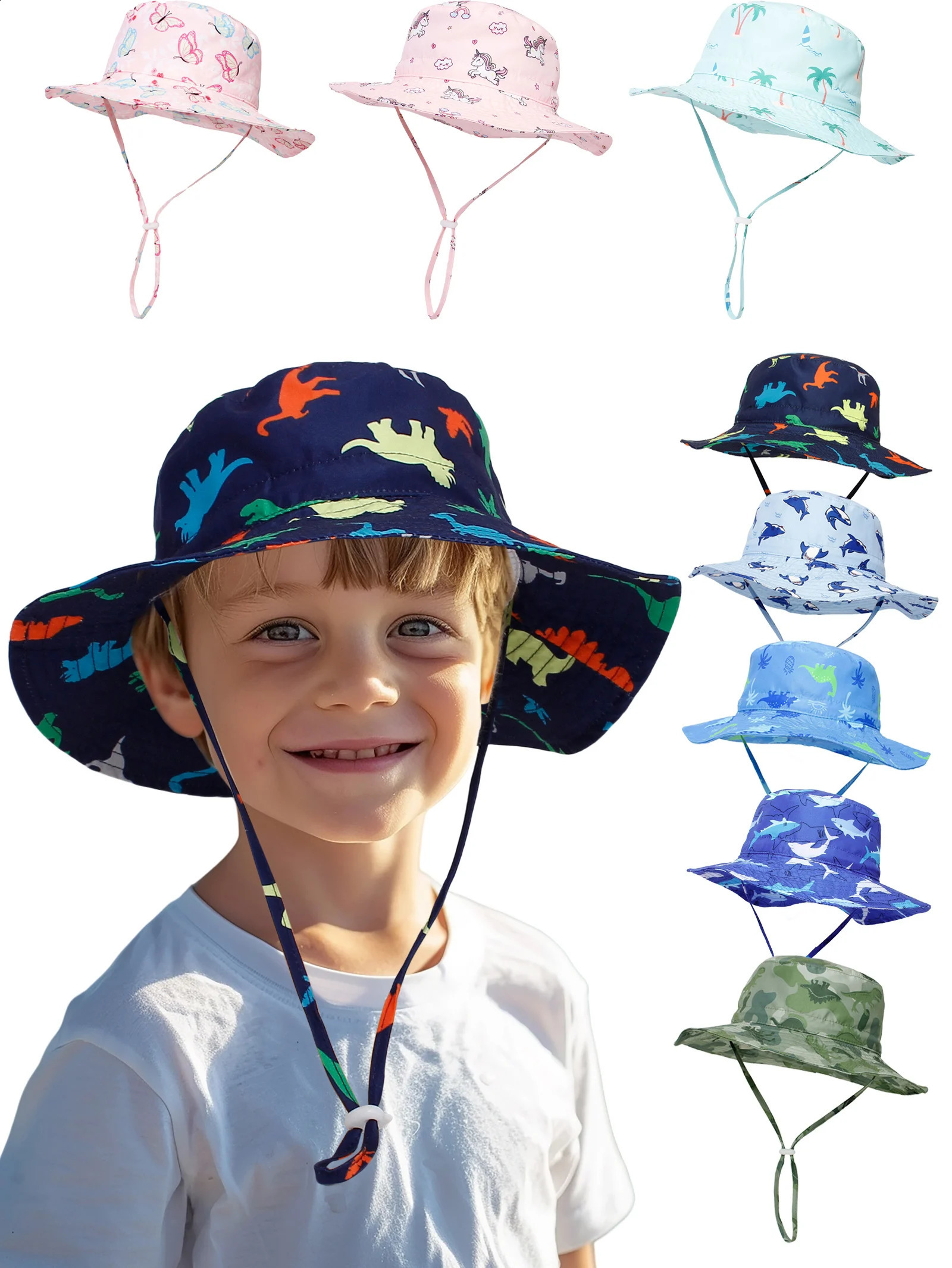 Childrens sun protection hats for spring and summer big brim quick-drying fisherman hats for boys and girls beach sun hats 260415BJ