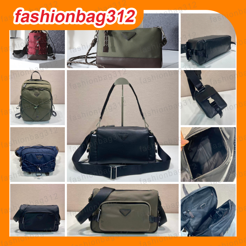 Hommes sacs de créateurs de luxe en cuir véritable Nylon bandoulière sacs à dos sac seau décontracté voyage affaires grande capacité sac d'école