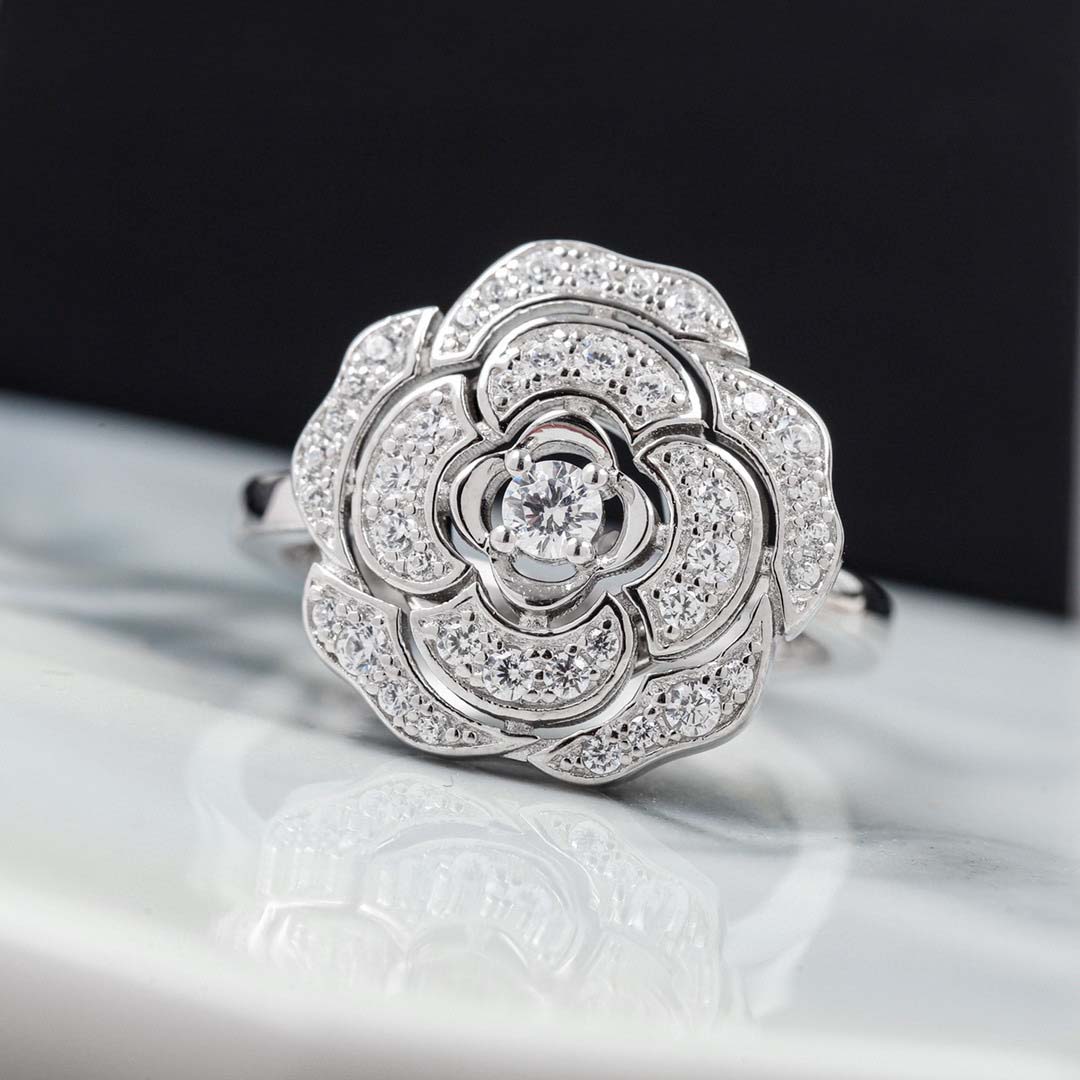 2026 Luxury quality charm punk band ring with diamond in silver plated v gold material have stamp box PS6531B