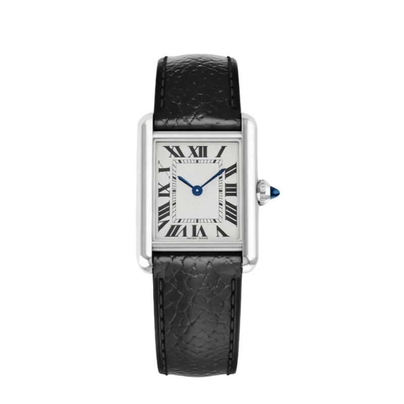 Elegant Women's Square Quartz Watch Multiple Colors Leather Strap Sapphire Crown Casual Business Wristwatch-image-1102039636