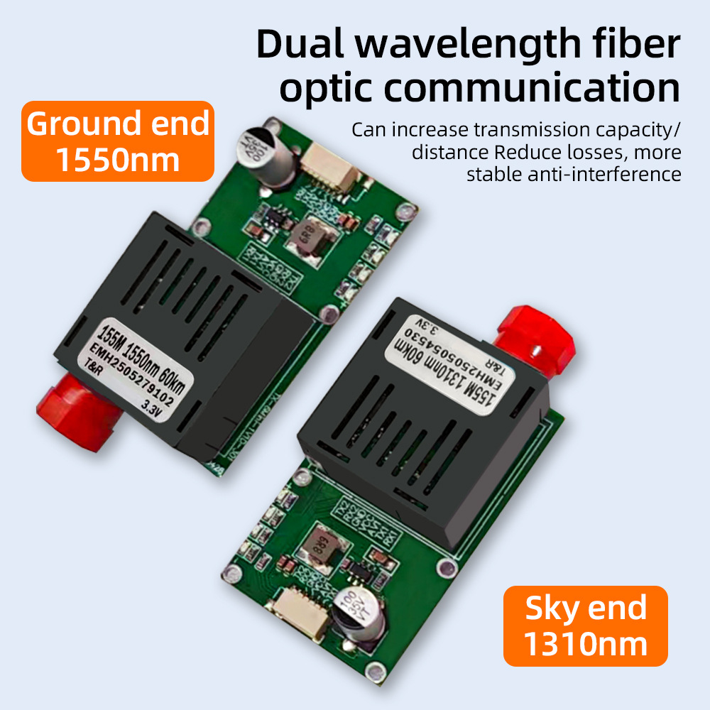 TTL UAV Optical Transceiver 1 Channel Video UART SBUS to Fiber Module Air Ground Embedded for FPV Drone-image-1102000124