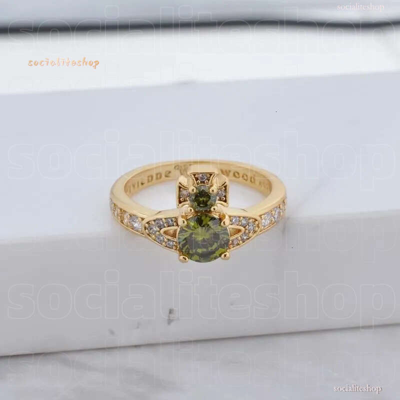 2026 10A vivine west wood Designer Neclace Jewelry Zircon Multi Color Orbital Ring High Version Western Empress Dowager Saturn Full Diamond vivaia 0