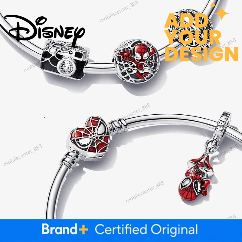 Designer Disney 2025 Christmas Collection New Marvel Charm Beads, Marvel Iron Man Helmet Pendant, Spider Man Bracelet Jewelry Gifts Luxury