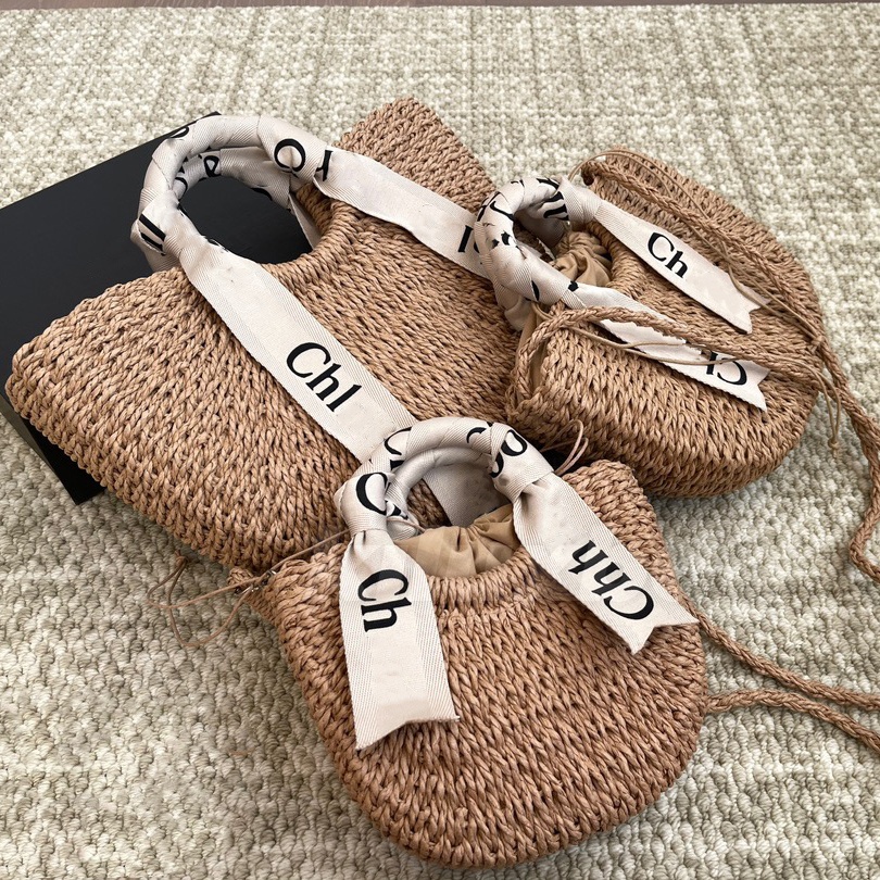 Designer Bag Luxury Tote Bag Women's Handbag Fashionable Straw Woven Bag Large-Capacity Vintage Straw Bag Casual Versatile Beach Bag Raffia Wov