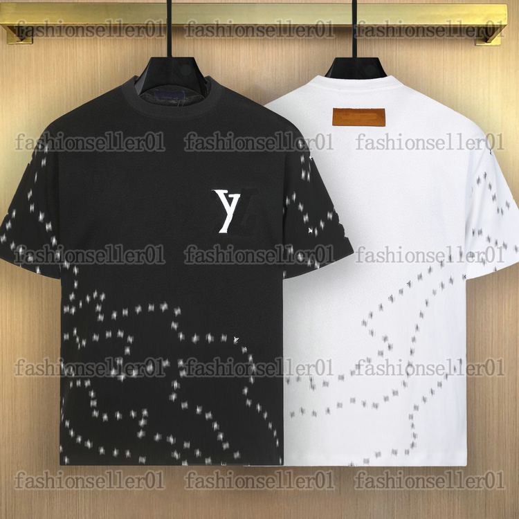 Designer Mens T Shirt italy Summer clothing Tshirt T-shirt classic embroidered badge airplane Pattern Round Neck Luxury Casual Loose black white Top