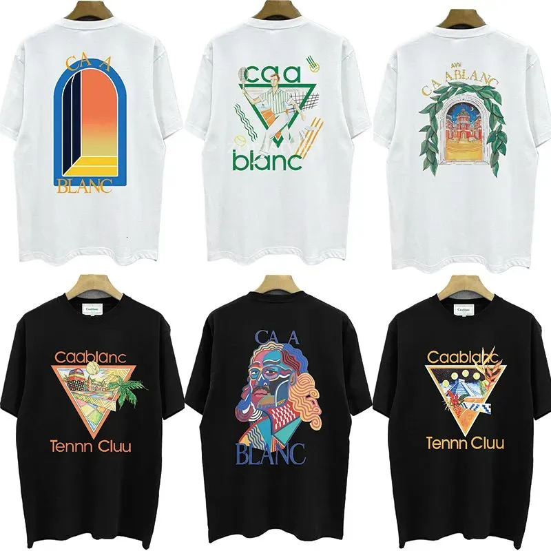 Casablancalys Shirt Brand Designer Letter Print T Shirt Men Mens Tees Summer Round Neck Sweat Absorbing Short Sleeves Tshirts Graphic Tee 570