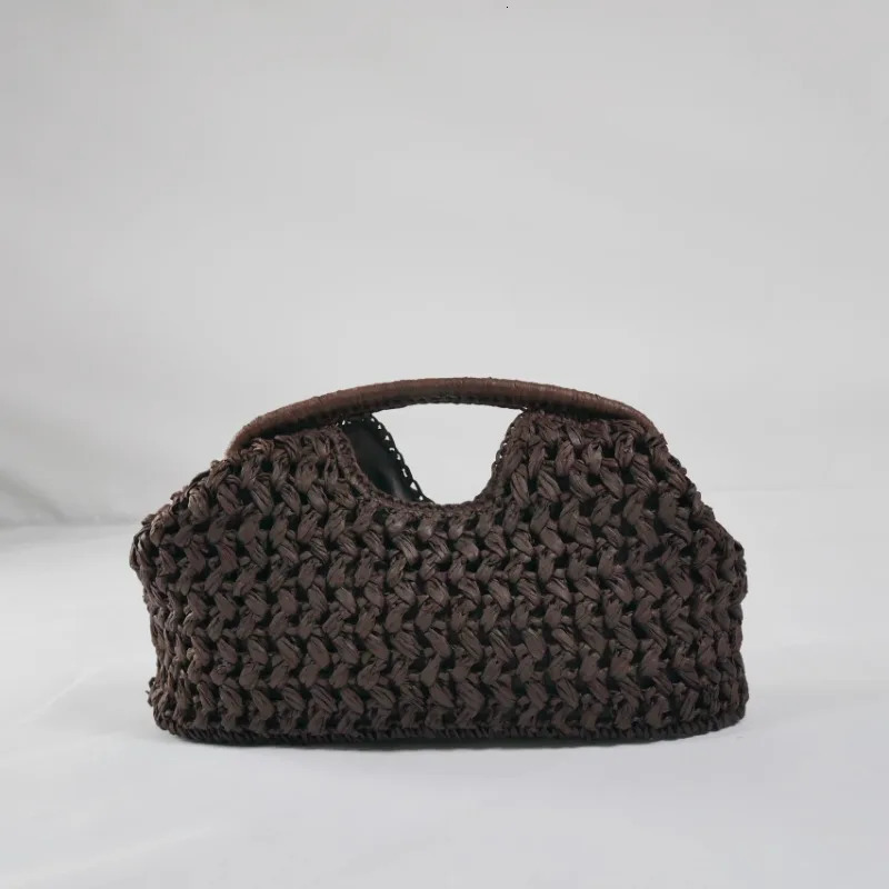Elegant Ladies Chain Woven Handbag Straw Shoulder Bag Fashionable Raffia Crossbody Beach Summer Versatile Womens 260416BANJIA