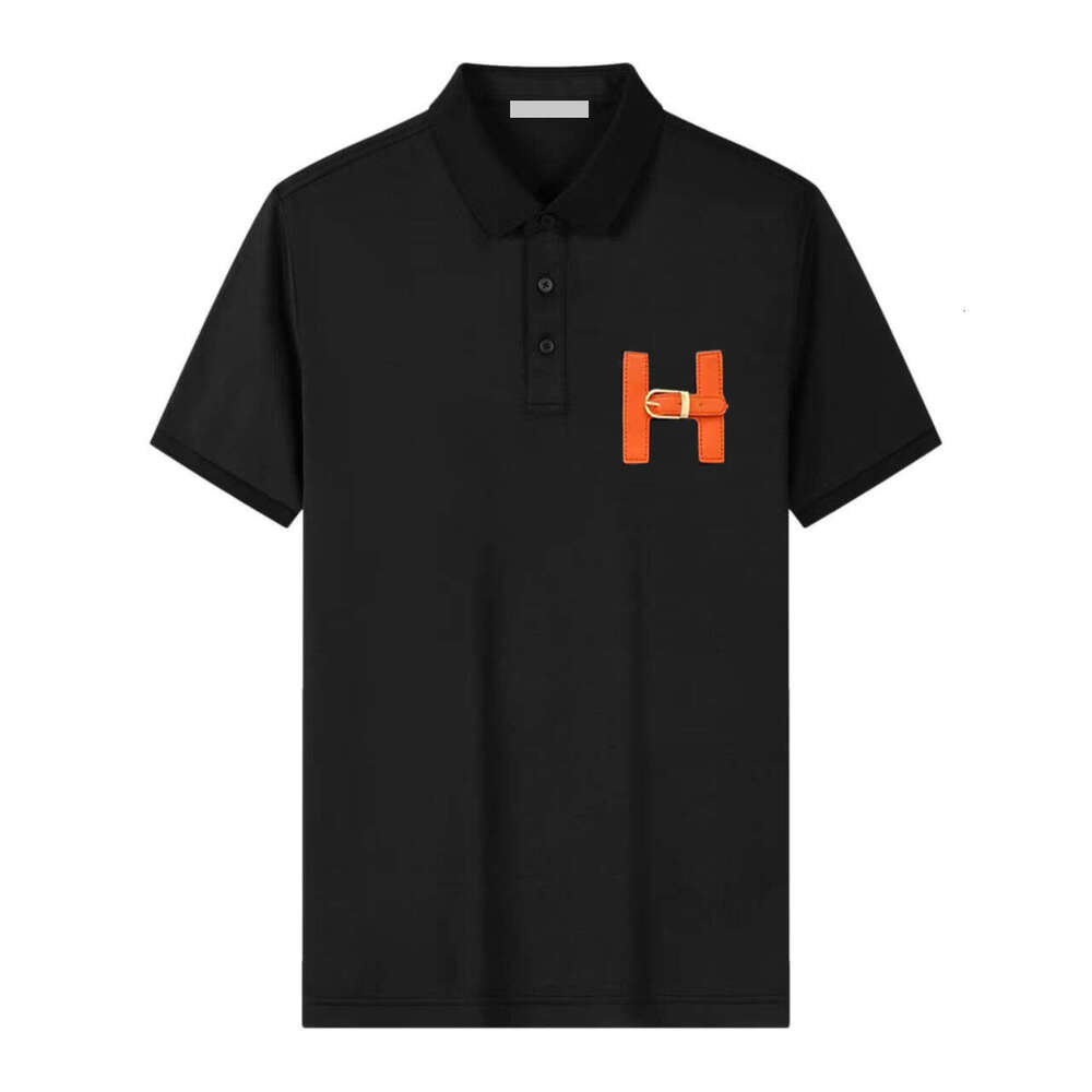 Orange Budge Brand Mens T-shirt Designer Polos Collar Luxury Fashion Breathable Polo Shirts Tees Top Summer Business Shirt Asian size S-4XL