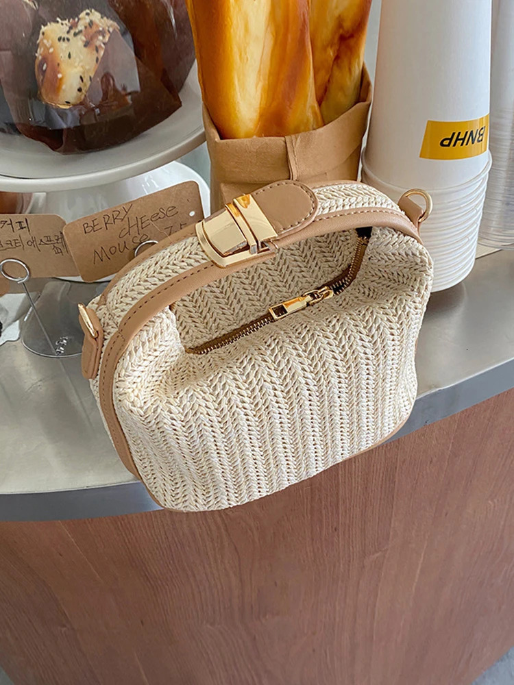 2025 summer woven bag fashionable crossbody shoulder casual womens daily commuting vacation beach handbag 260416BANJIA