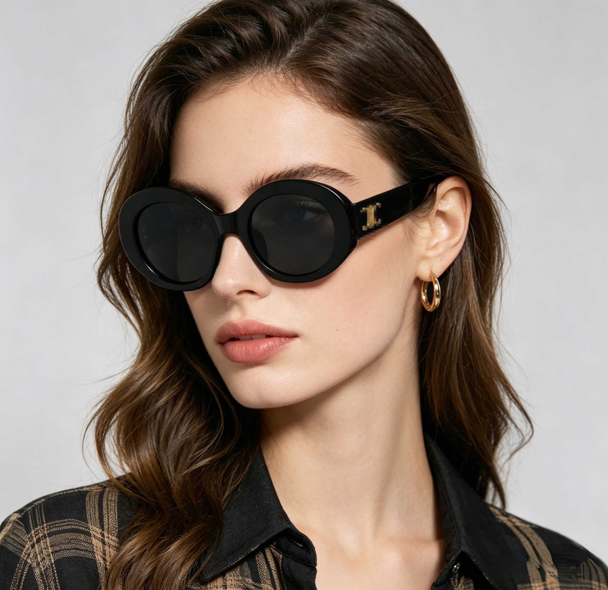 Designer top CelineCELINEsunglasses UV400 Nylon Lenses Acetate Frame Luxury Sunglasses Black Acetate Tortoise Shell Frame Dark Gray Brown Gradient L