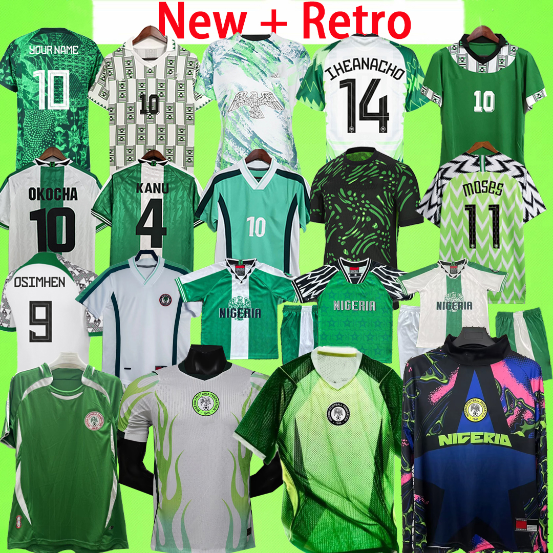 Nigeria 2026 Soccer Jerseys OSIMHEN 22 23 24 25 26 Chemises de football T OKOCHA SIMON LOOKMAN Kit enfants garçons Uniforme d'entraînement 1994 1
