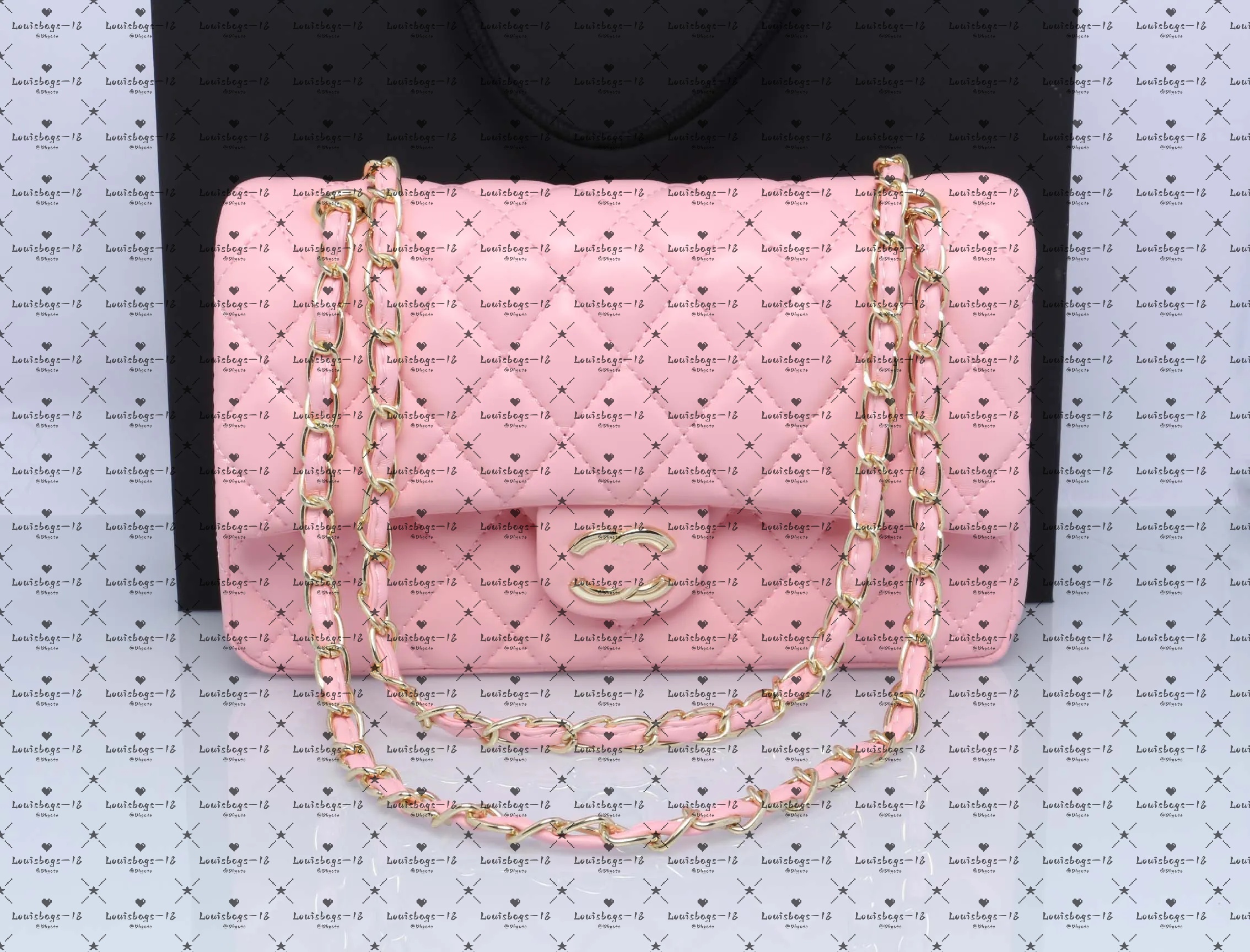 Designer bag Handbag Shouder Gold Chain Bag Cutch Fap Classic Design Totes Bags Waet Check Veour Thread Purse Doube Letters Soid Hasp Waist Square S