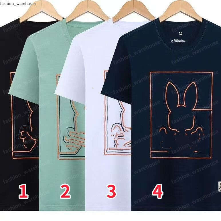bunny polo High quality embroidery polo America Designer Rabbit Print Shirt Casual mens Golf Business T Shirts bunny physcho Tees Summer Slim Skull