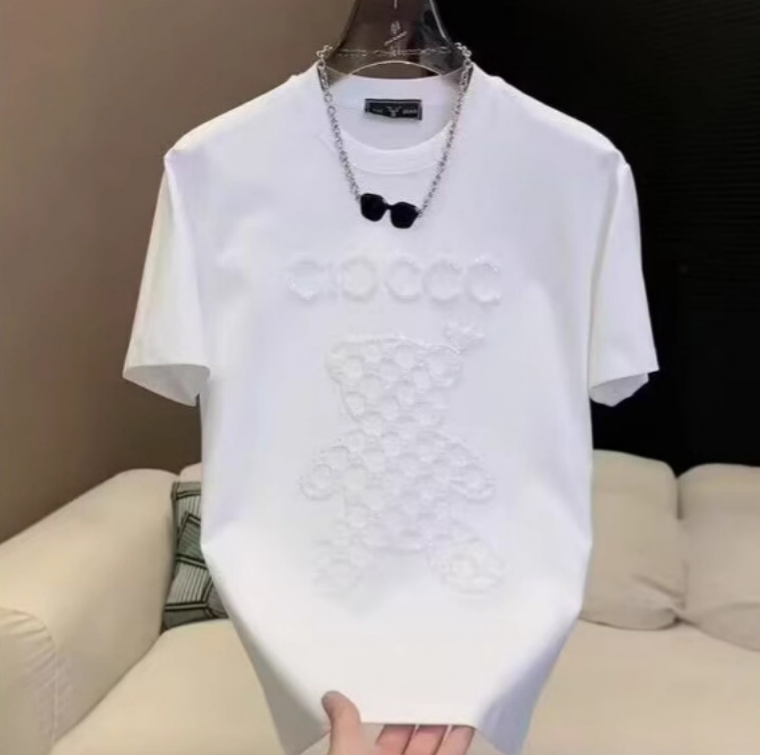 Men's fashion trend versatile casual round neck short sleeved 2026 summer new embroidered high-end T-shirt free shipping