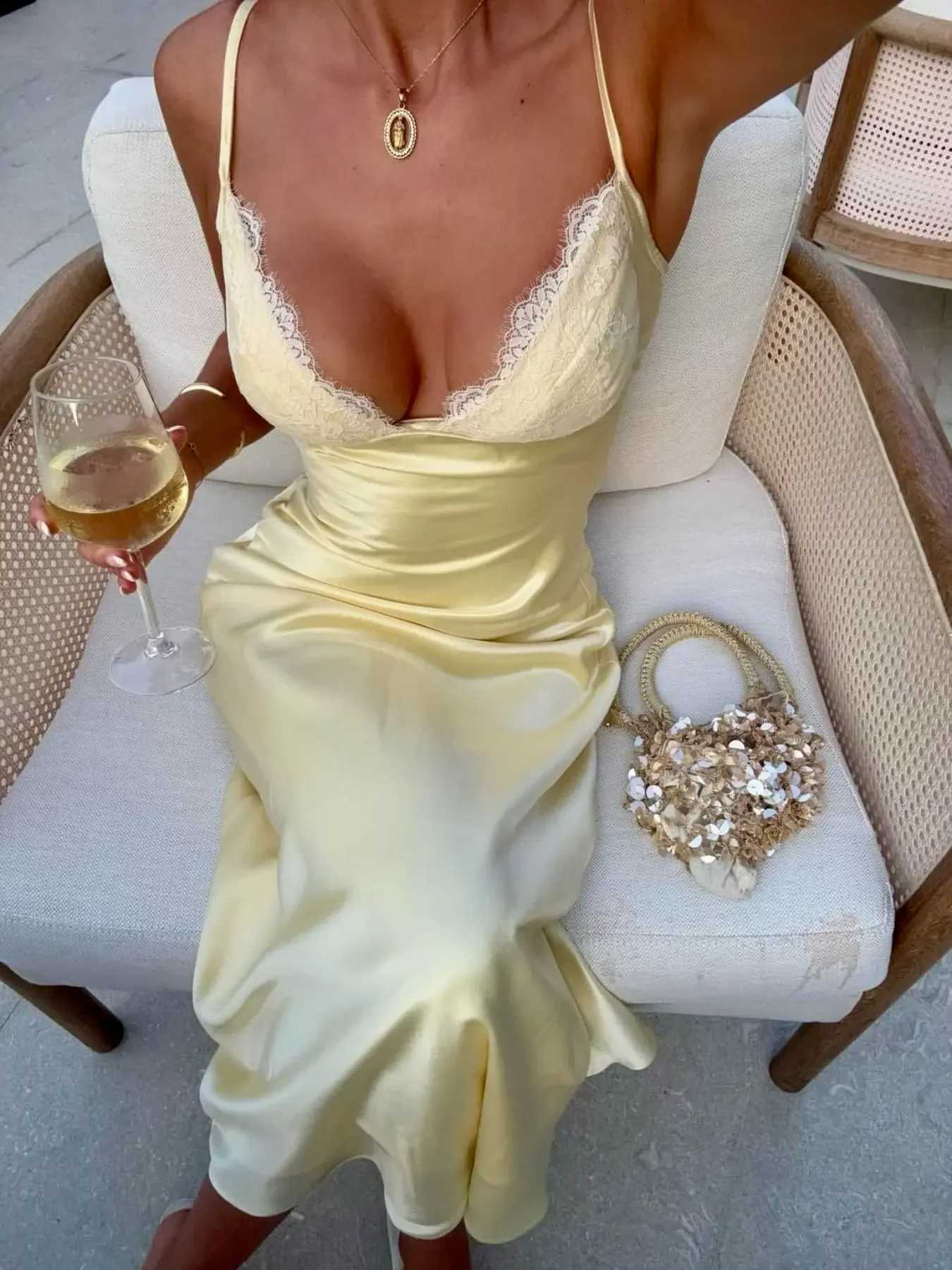 Women Casual Dress Women Casual Dress Elegant Womens Backless Lace Everyday Cross Back everyday Design Long Slim Fit A Line Perfect For Dating Every