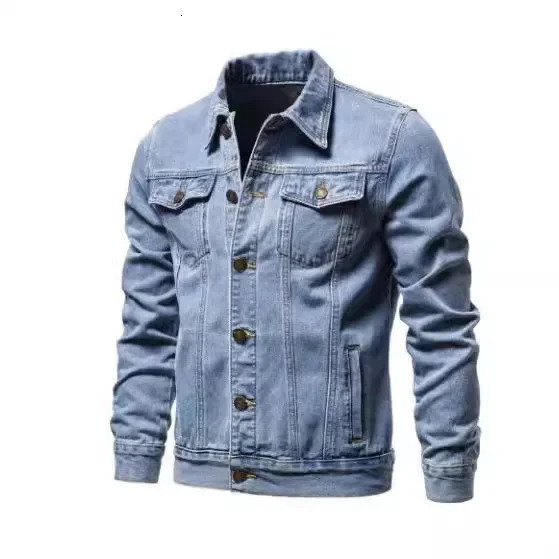 Fashionable Casual Mens Slim Fit Denim Jacket Large Size Autumn Winter Style Trendy Open Cardigan Denim Coat 260416BJ