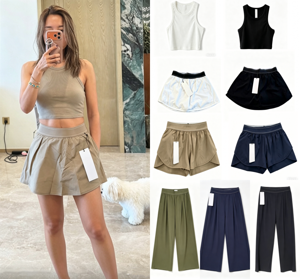 Designer womens yoga tennis skirts set Padded Tank top Sets Women Clothes Yoga Fitness Set 2piece Elastic Waist Slimming Shorts Vest Suit-image-1103247830