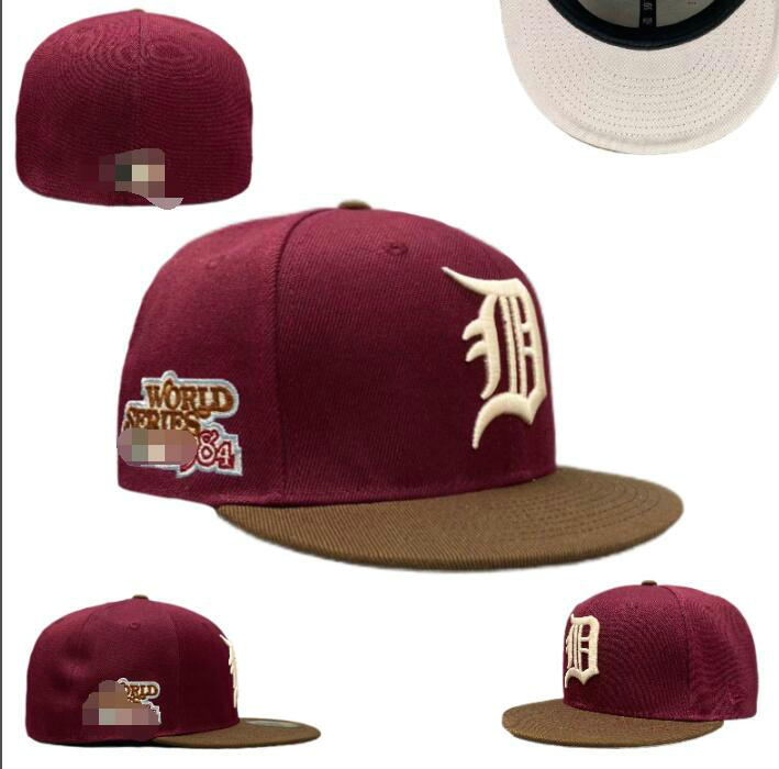 2026 Baseball Tigers Mens Baseball Team 2024 World Series Champions Full Closed Caps Summer Letter Bone Black Color Casual Sport Flat Fitted Hats d3