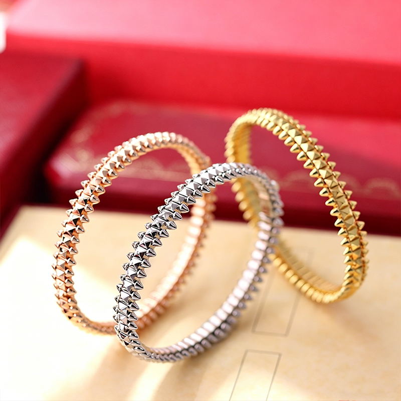 Bracelet Love Bullet en or 18 carats, bijoux de luxe pour Couple, en acier inoxydable, adapté à une boîte cadeau de fête