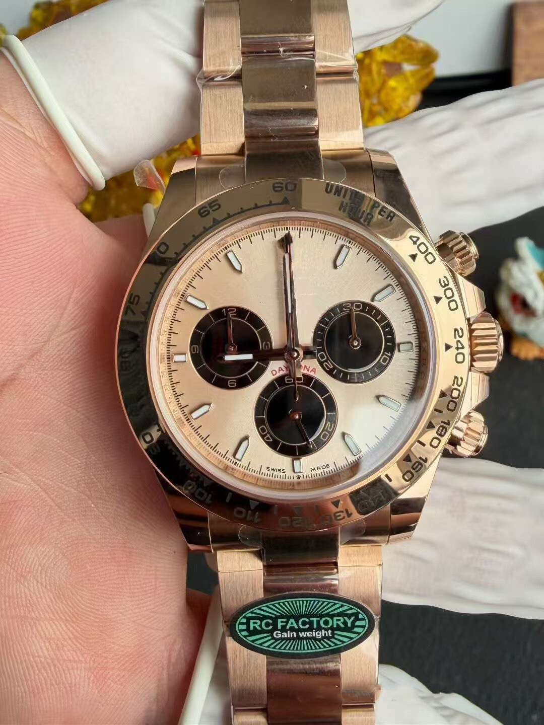 RC Factory Weight Edition Rubber About 160g Steel Band About 225g Diameter 40mm 4131 Integrated Movement Sapphire Glass Mirror Steel Case Strap 1658$