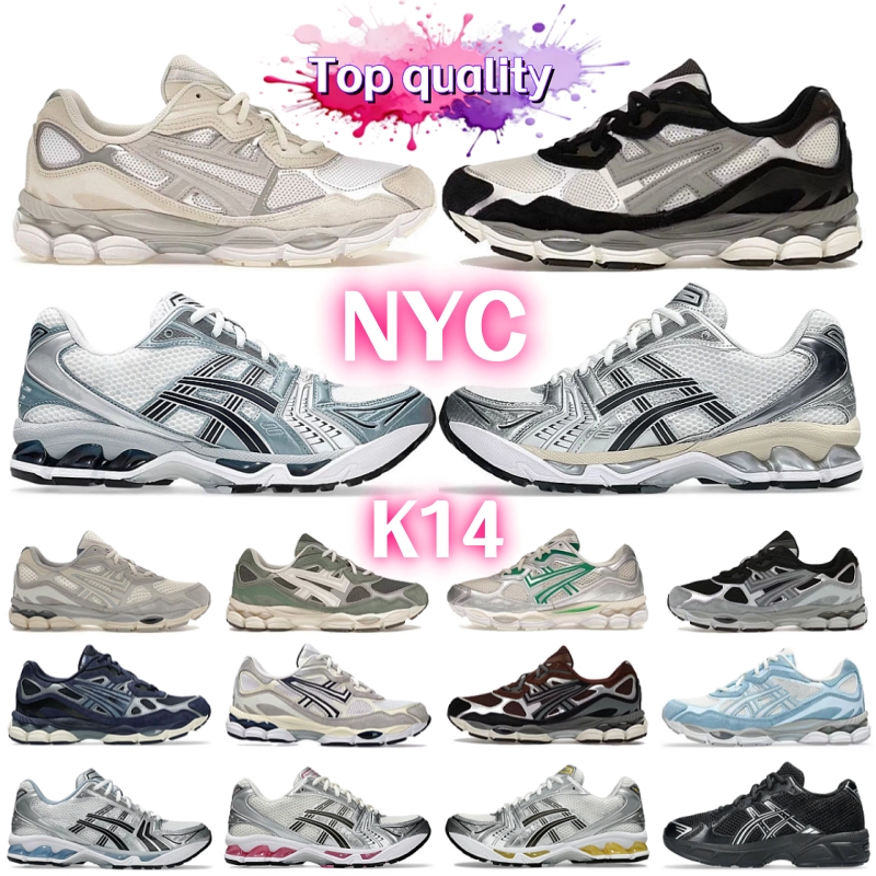 Designer shoes Gel NYC Running Shoes for men sports shoes women jogging shoes k14 White Graphite Grey Black Pure Silver Mineral Beige Pink Ivory Cla