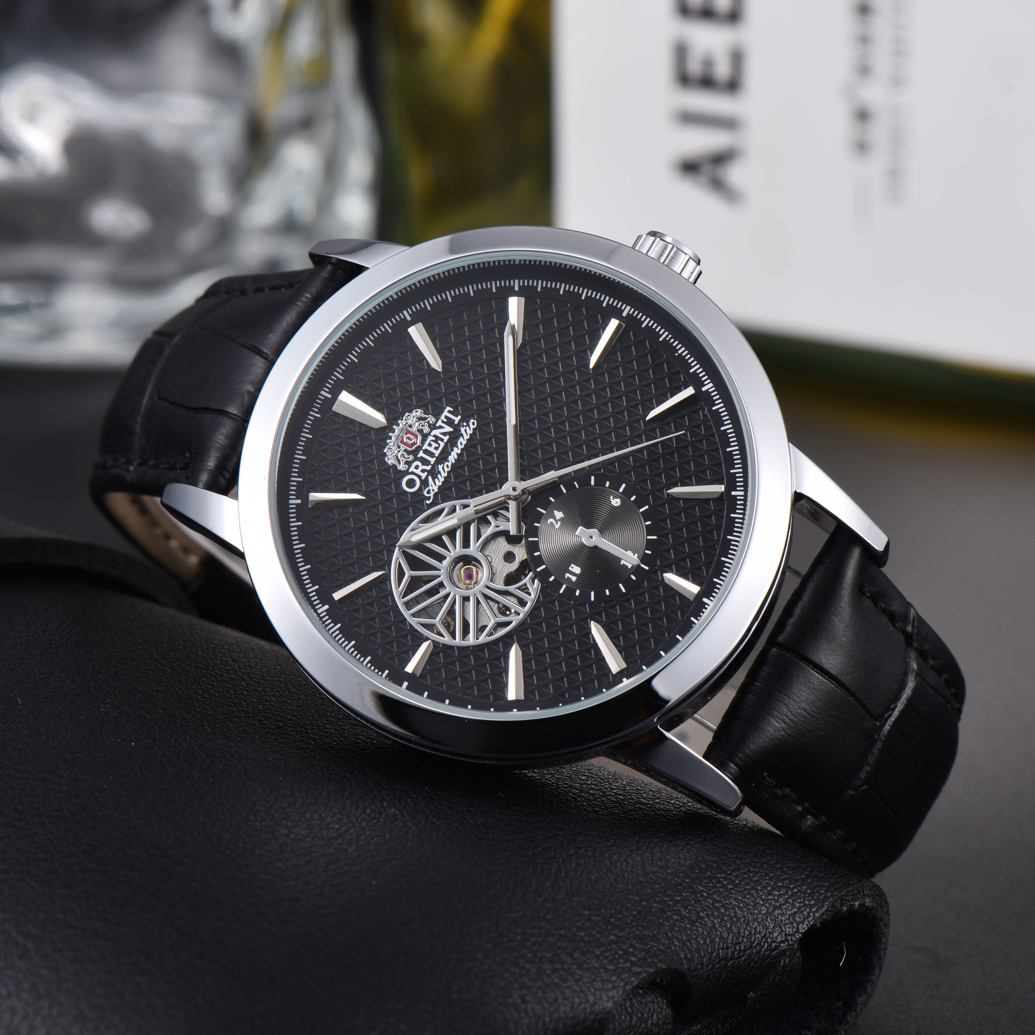 Skeletonized Mechanical Men's Watch, Full-Featured, Alloy Dial, Water-Resistant Iced Out Watch 37