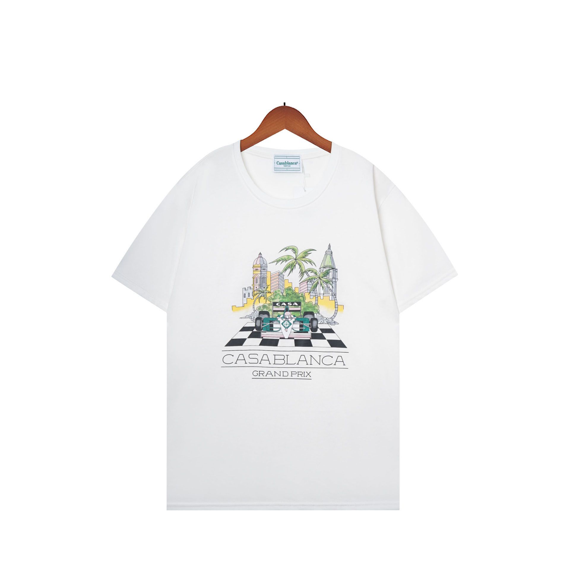 Designer nouveau VLOONEFOG à manches courtes nouvelle série classique ligne d'avertissement de flèche dégradée ow marque de mode chemises à manch