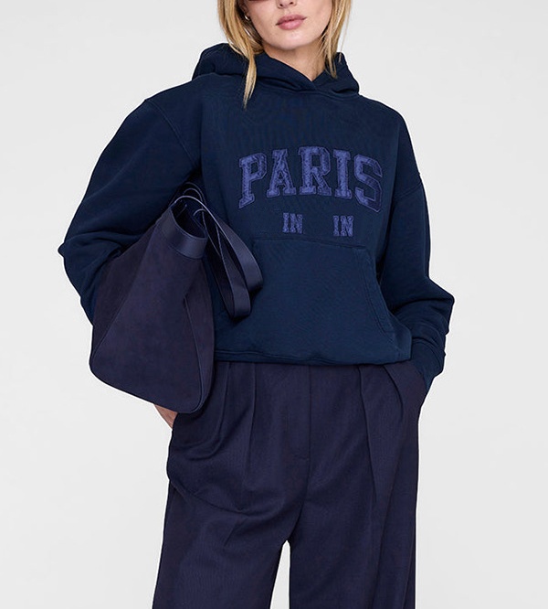 2026 New Niche Designer Cotton hoodie Pullover Sweatshirt Bingly for Women Classic Style Hot Embroidery with PARIS Letter Fleece Casual Loose Hoo-image-920413770