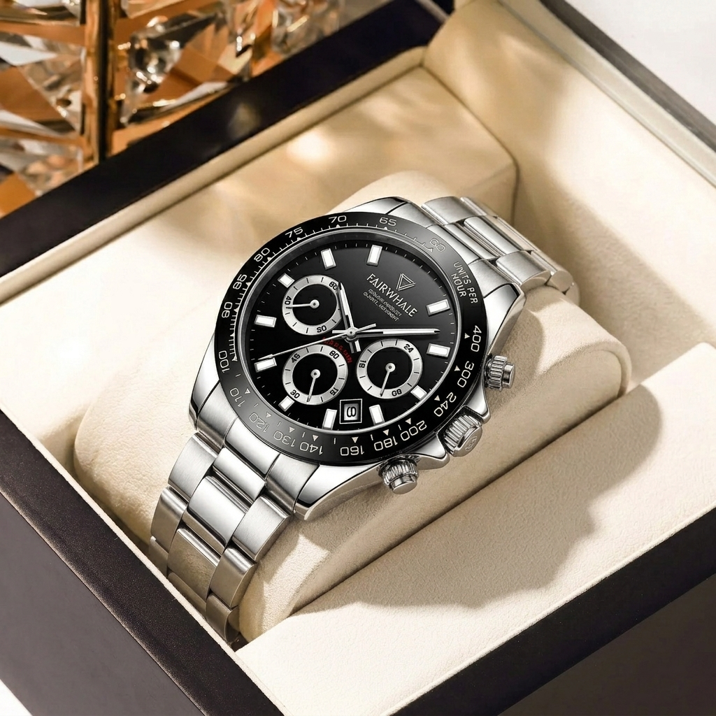MARK FAIRWHALE WATCH Alloy case quartz wristwatch wholesale factory direct sale classic business high-end chronograph dial5030-image-1102111352