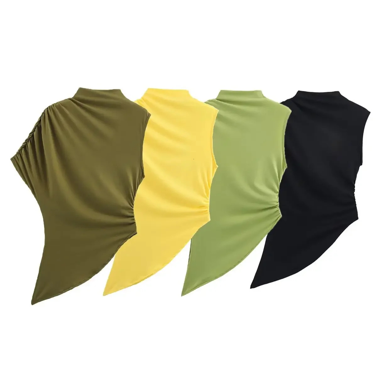 Slim Fit Asymmetric n Street Style Womens T-shirt Versatile Fashionable Summer Arrival Cross-Border Polyester Fiber 260416BJ