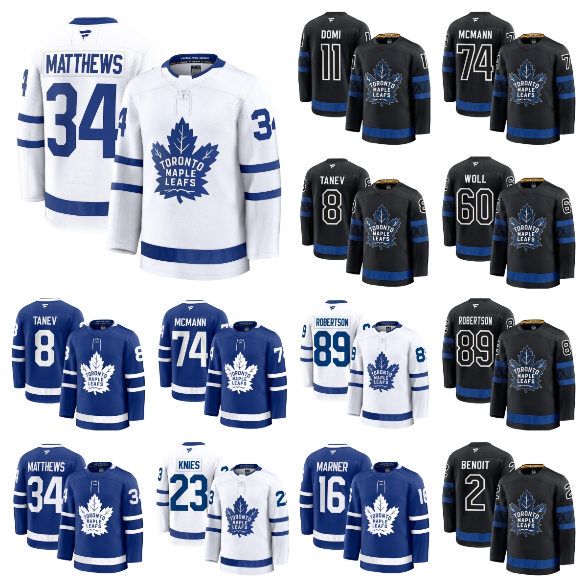 Toronto Maple''Leafs''Auston Matthews Mitch Marner William Nylander Matthew Knies Anthony Stolarz John Tavares Morgan Rielly Hom