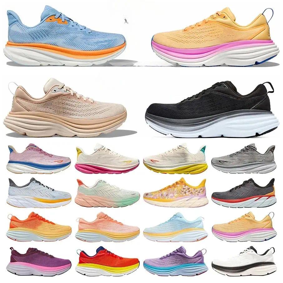 Free shipping clifton 9 bondi 8 kawana for mens womens running shoes designer sneakers pink triple black white blue grey purple men womens outdoor t