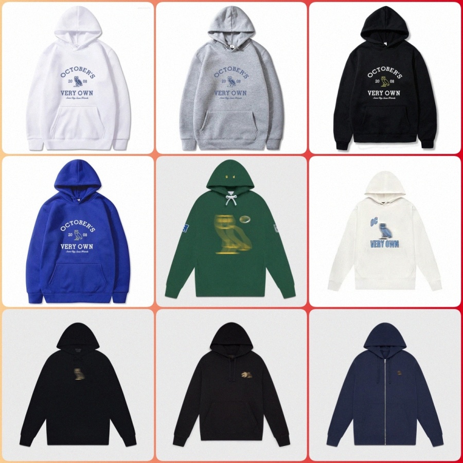 hoodies Designer Mens Womens October Very Own Designer Classic Owl Letter Graphic Print Hooded Fashion Casual Pullover Strtwear Sweatshirt 392 Q2609