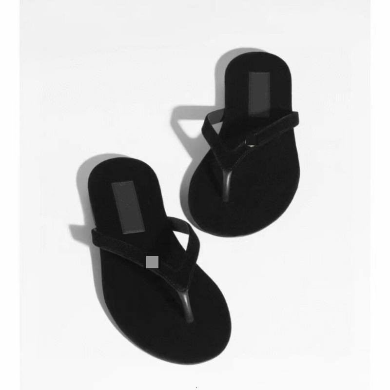 new style women s flat bottomed flip flops summer black velvet buckle designer multifunctional beach sandals casual shoes