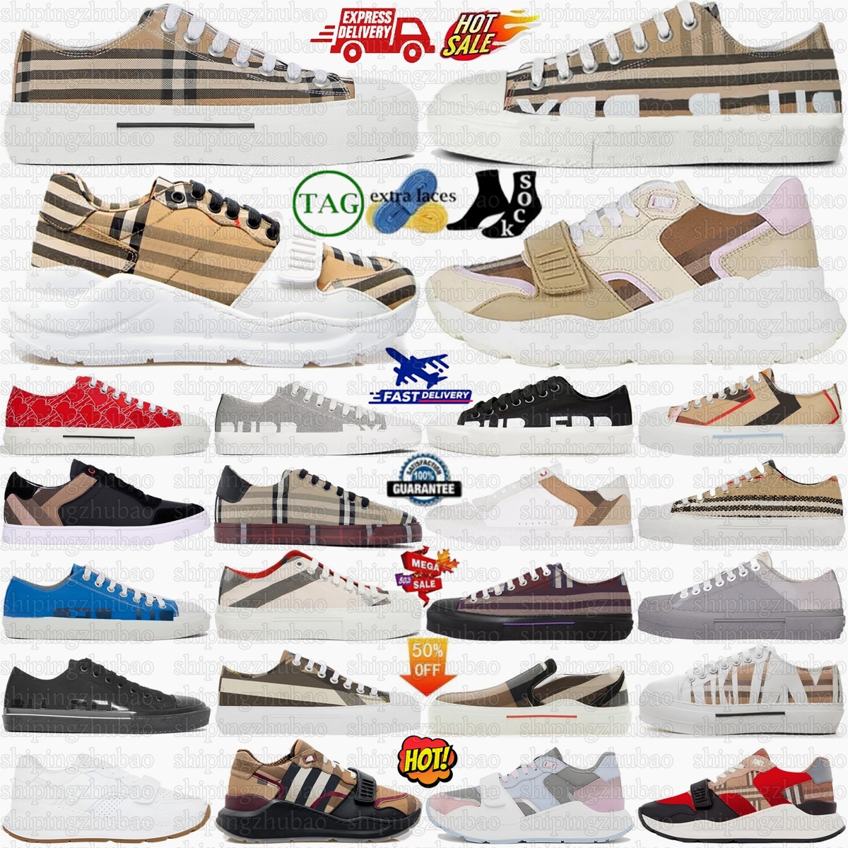 Designer Ramsey Sneakers Vintage Shoes Check Cotton Archive Beige White Women Tennis Trainers Stripes Print Striped Platform Flats Men Printed Le