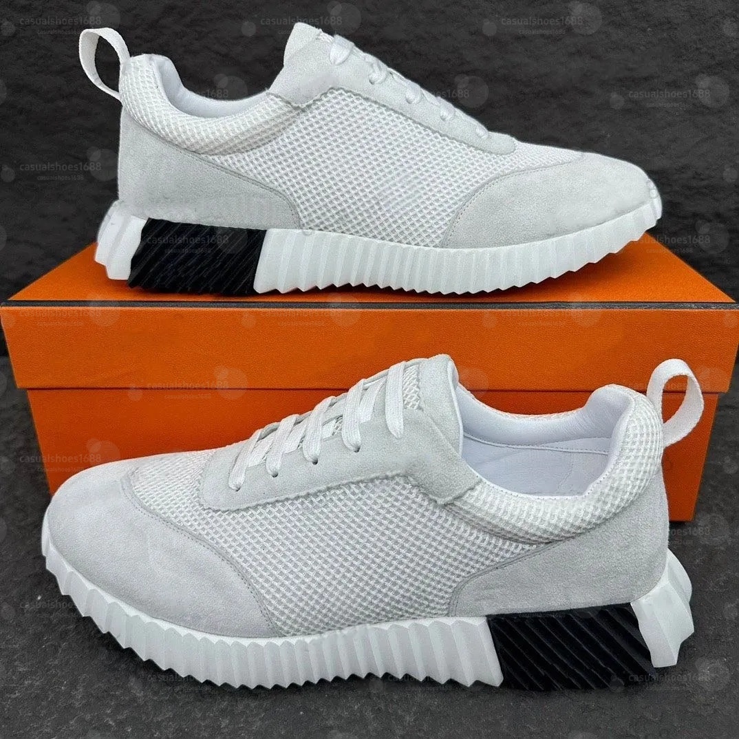 2026 Casual Shoe Designer Bouncing Suede Leather Breathable Casual Men Women shoe for woman Trainers Patchwork Running Shoes Nonslip Rubber Sole Sne