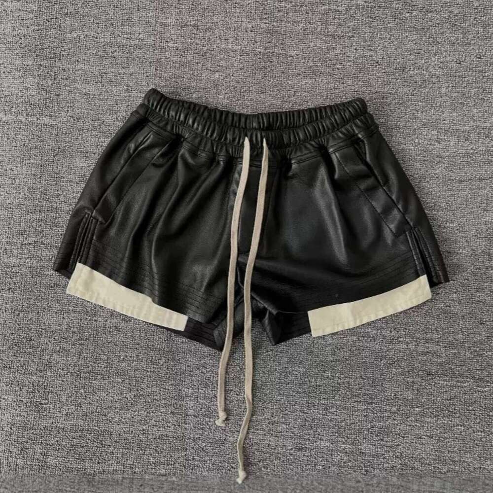 Designer 2026 rk O Style sic U Lether Side Slit ocket luxury Eposed Elstic Wist rwstring Shorts for Women Free Shipping
