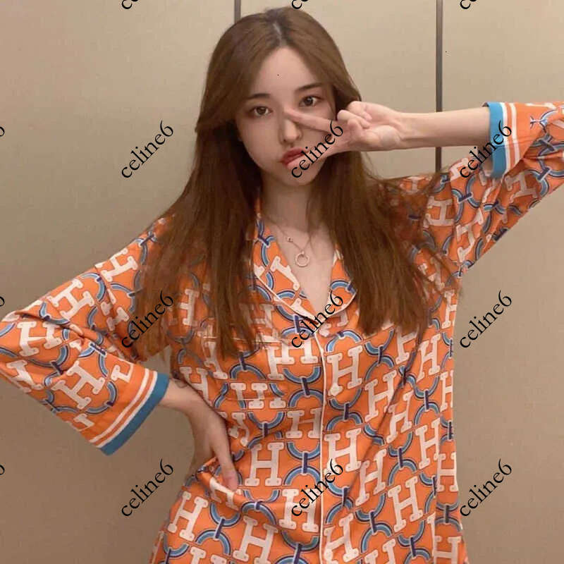 Womens Sleepwear Designer pajamas Pajamas high-end feel Spring and Autumn women new loose home clothes $11