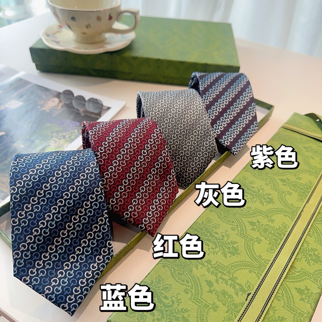 2026 Luxury High Quality Designer Men's Letter Tie Silk Tie Black Blue Aldur Jacquard Party Wedding Business Weaving Fashion Tie Box Neck Ties