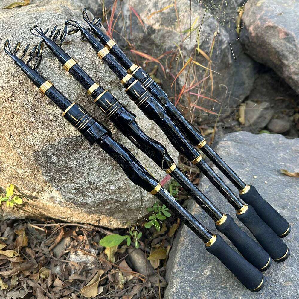 Spin Short Sea Rods Telescopic Carbon Fiber 1.8/2.4M Ceramic Guide Ring Travel Fishing Tackle Carp Spinning Rod
