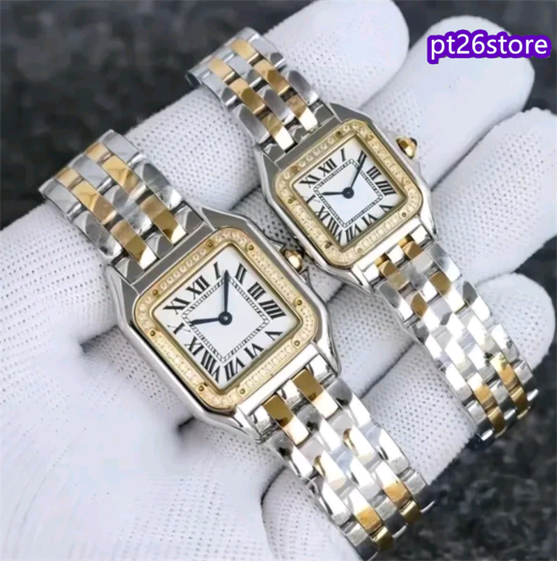 Luxury diamonds Watch Women men Designer tank Ladies gold Bracelet high quality 22MM 27MM Wristwatch Brand Casual Ladies Watches Bracelets Set Clock
